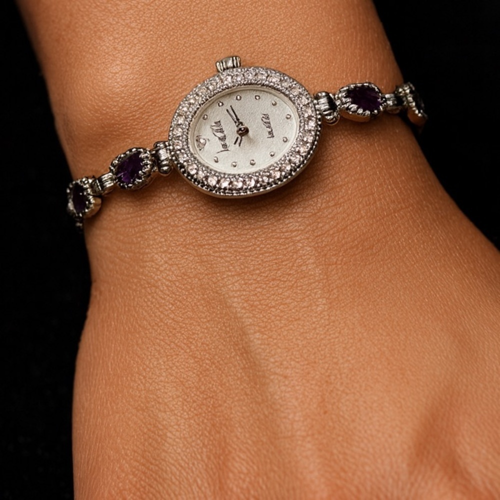 ! Vanity Fair Women's Silver Crystal Watch